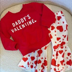 Daddy’s Valentine Matching Bell Bottom Set